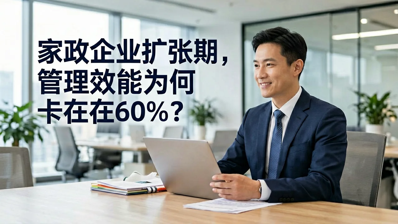 家政企业扩张期,管理效能为何卡在60%?